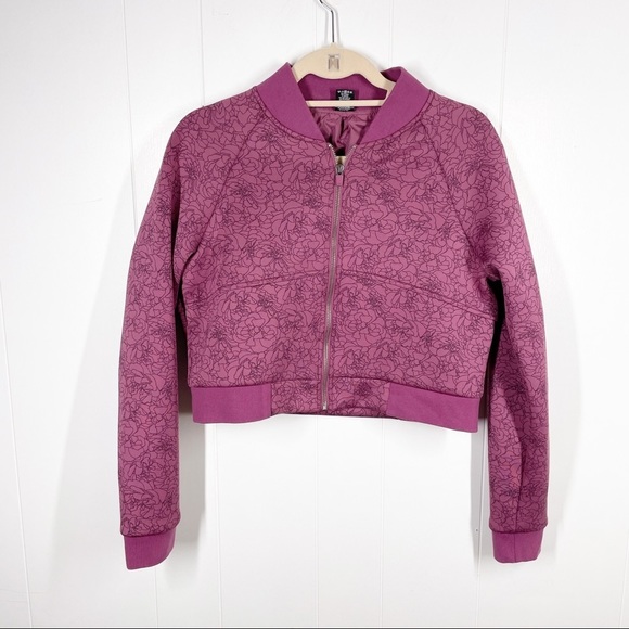 Balance Athletica Purple Floral Print Flight Crop Jacket Small - Picture 1 of 5